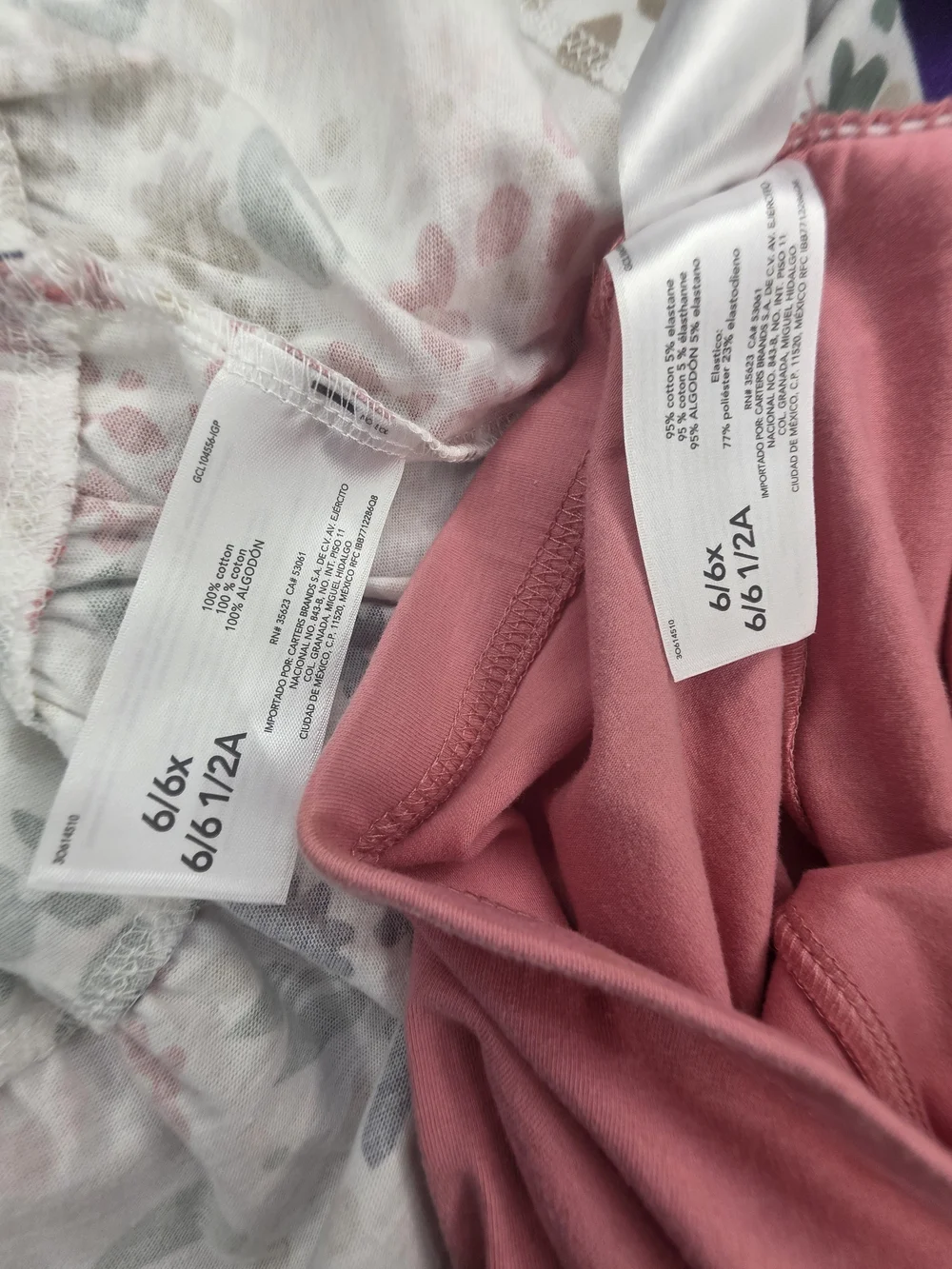 Carter's Floral Peplum/Jersey Top and Coral Leggings  Set - Nature Theme - Picture 4 of 9